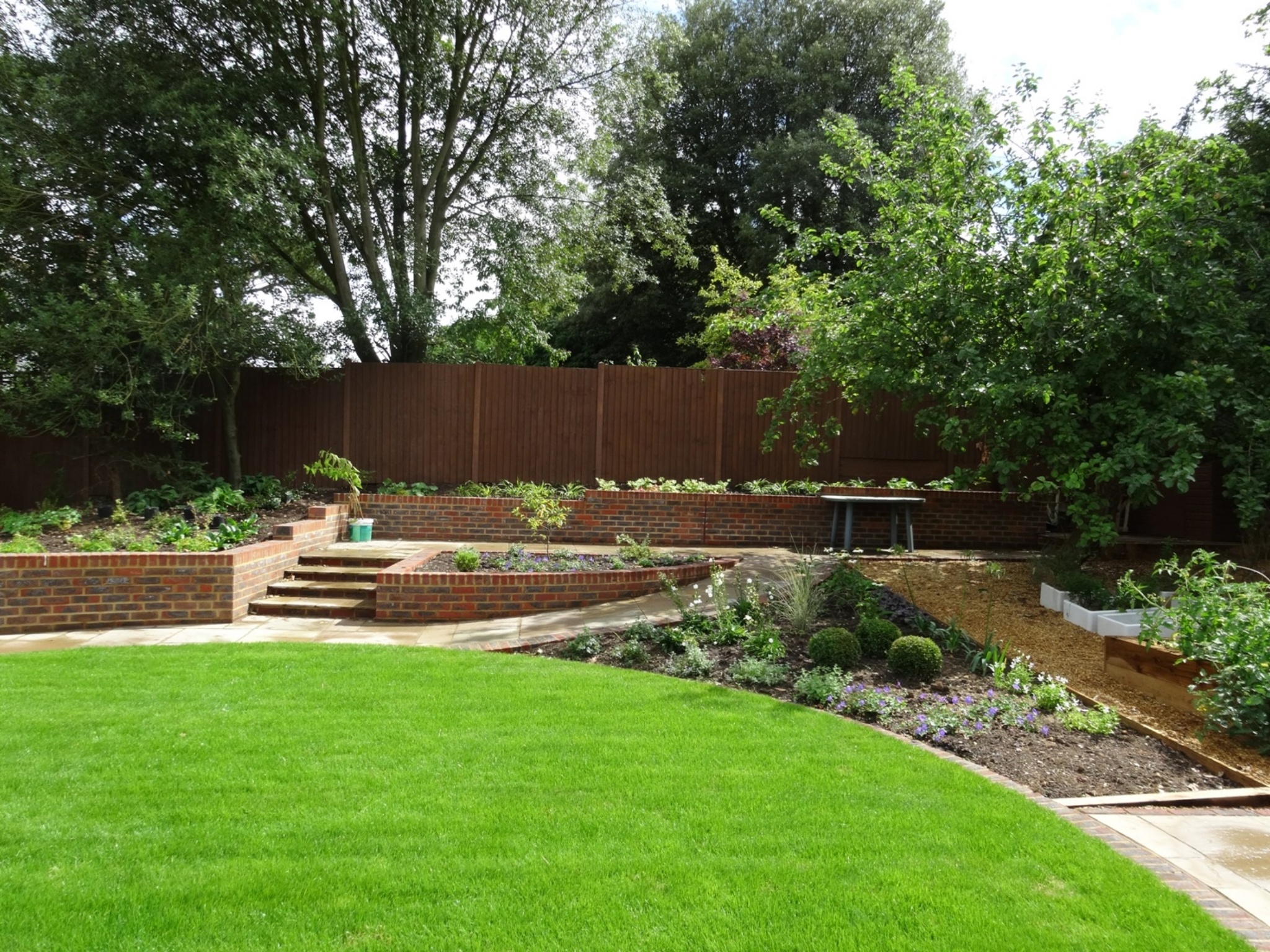 Garden Walls, Lawn & Planting