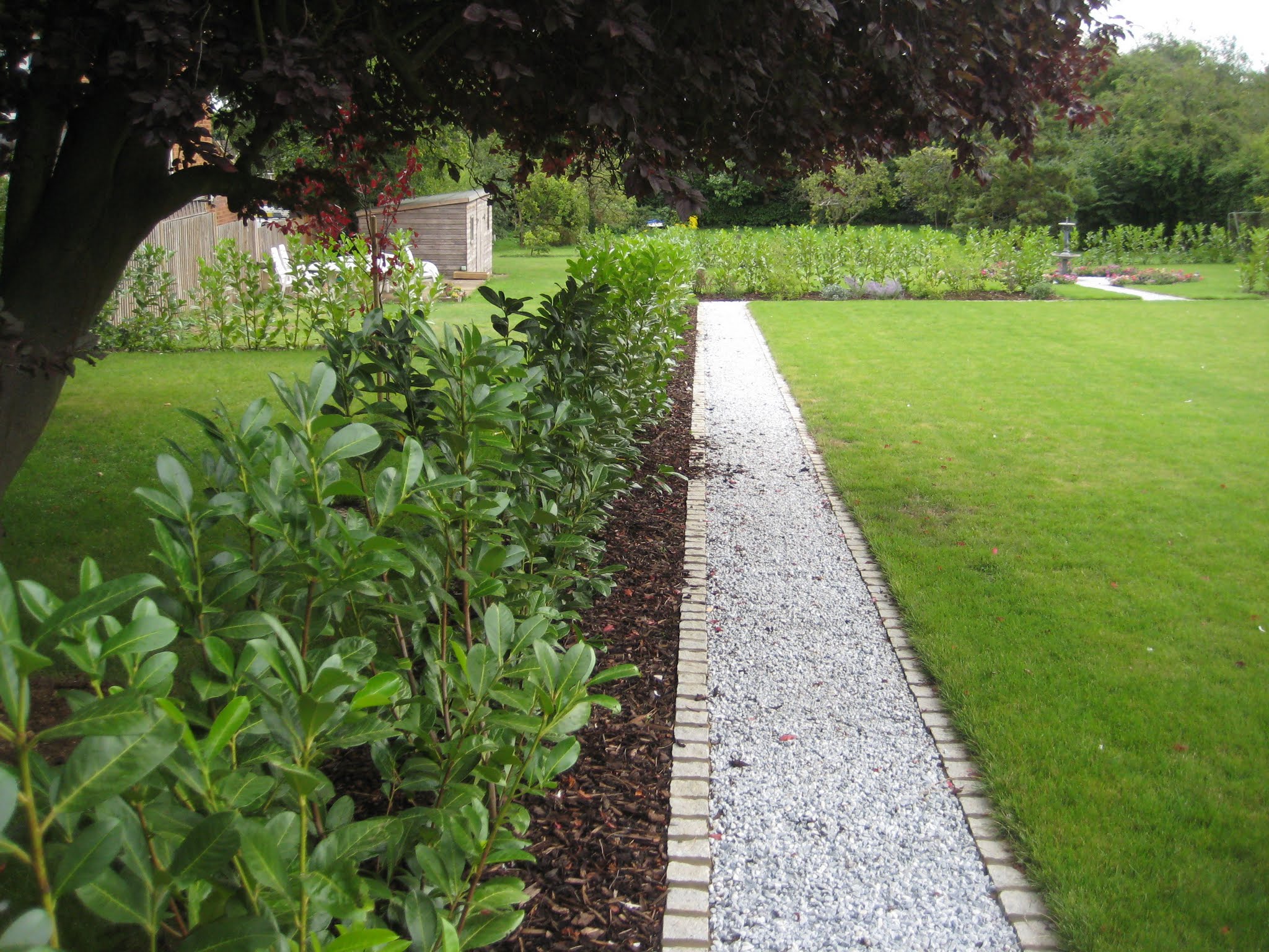 Lawn & Gravel Path