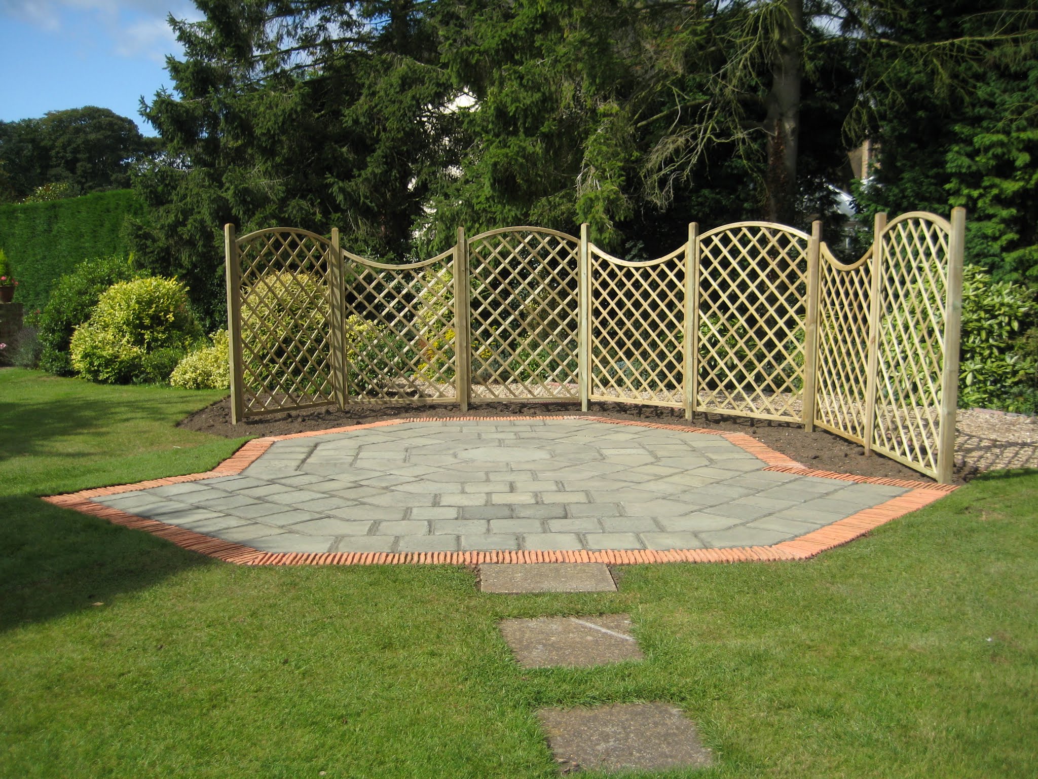 Shaped Patio Area